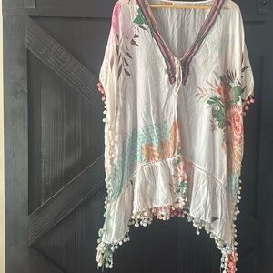 Sole Society Tassel Caftan Beach Pool Cover Up